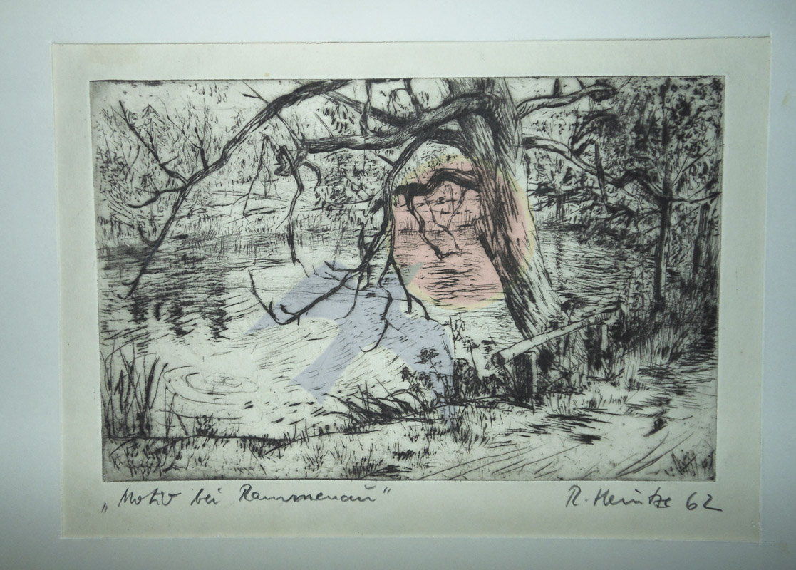 2. Radierung  ,,Motiv bei Rammenau,, 1961, 11,8x19 cm (15,5x22,2).jpg